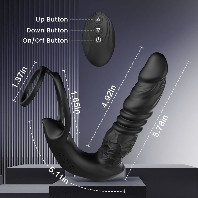 
                  
                    Joysides Bluetooth Remote Control 9 Thrusting Vibrating Prostate Massager with Penis Ring
                  
                