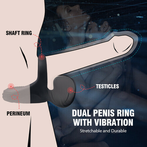 
                  
                    Joysides 10-Pattern Vibrations Balls Dense Tickler Penis Ring
                  
                