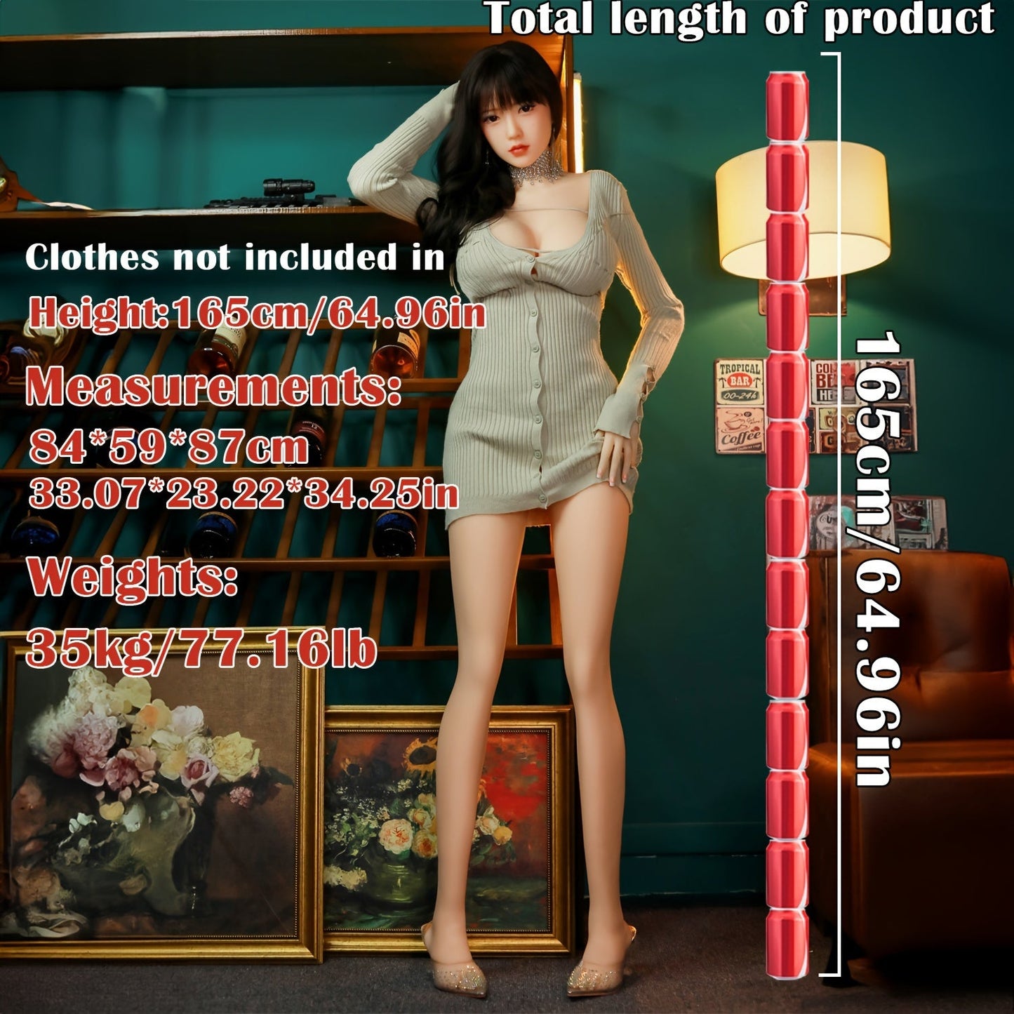 
                  
                    1pc 77.16lb Realistic Sex Doll Full Body Life Size Adult Sex Dolls TPE Female Torso Love Doll For Men, Full Size Sex Doll With Lifelike Breasts & Man Sex Toy
                  
                