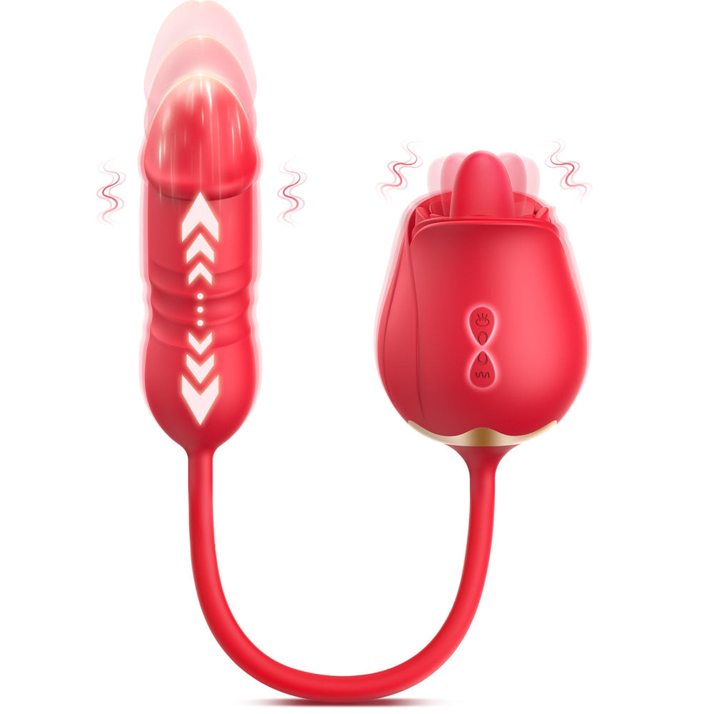 Rodney - Rose Licking Toy With Bullet Vibrator