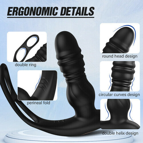 
                  
                    Joysides 7 Thrusting 7 Vibrating Dual Cock Ring Male Prostate Massager
                  
                