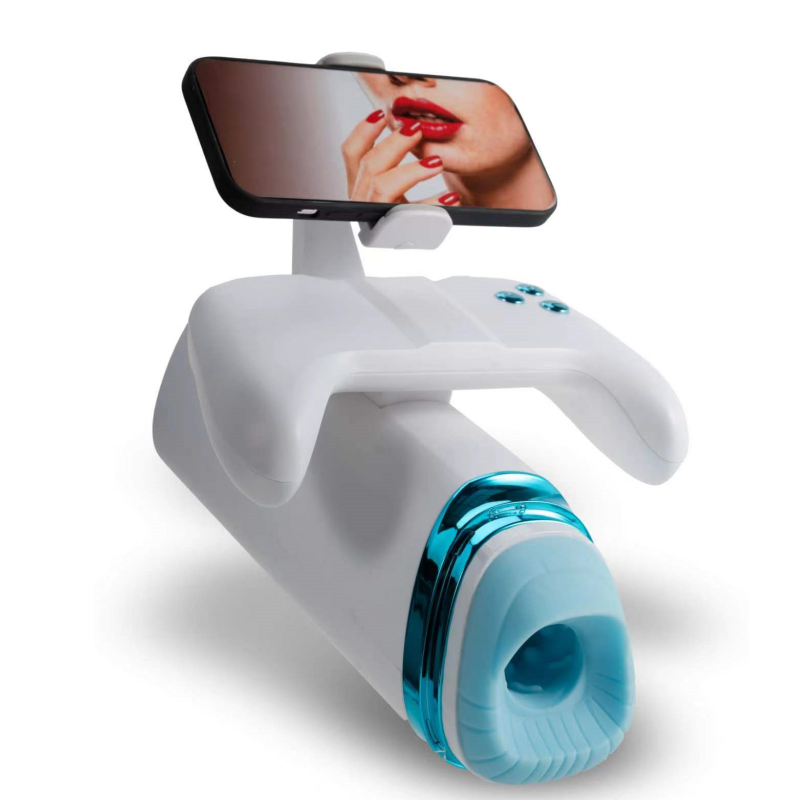 
                  
                    Game Cup Pro Masturbator Heating Thrusting Vibrating Penis Stroker With Handles And Phone Holder
                  
                
