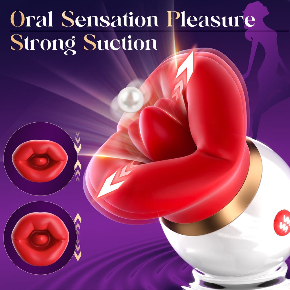 
                  
                    KISS|Rose Women Tongue Licking & Suction Clitoral Stimulator Sex Toys
                  
                