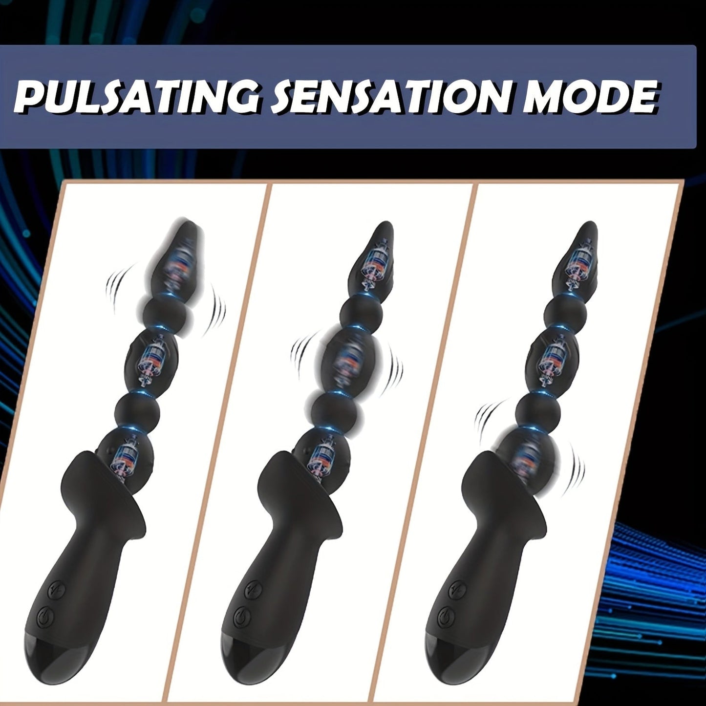 
                  
                    10-Mode Rechargeable Vibrating Anal Beads Plug: Graduated Design Silicone Anal Vibrator With 3 Reinforced Motors for Men, Women & Couples
                  
                