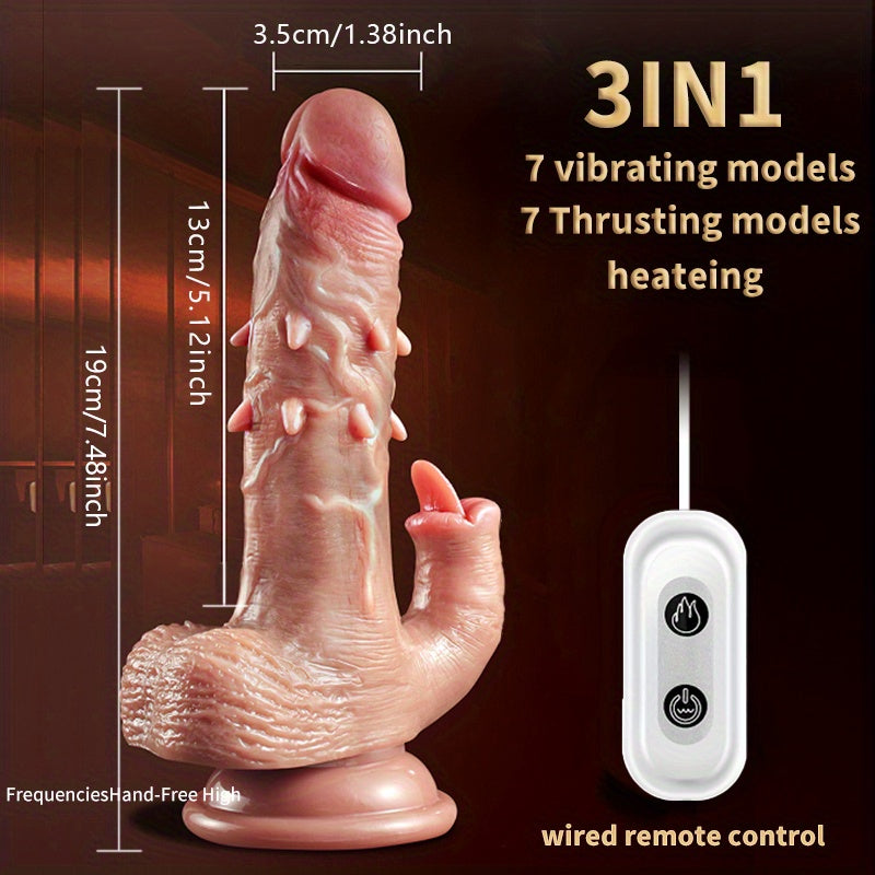 
                  
                    1pc Thrusting Dildo Vibrator, Seven Models Sucking/Heating/Vibrating/Thrusting, Realistic Vibrating Dildo With Suction Cup, Silicone Dildo For G-spot Clitoral Anal, Adult Sex Toy For Women
                  
                