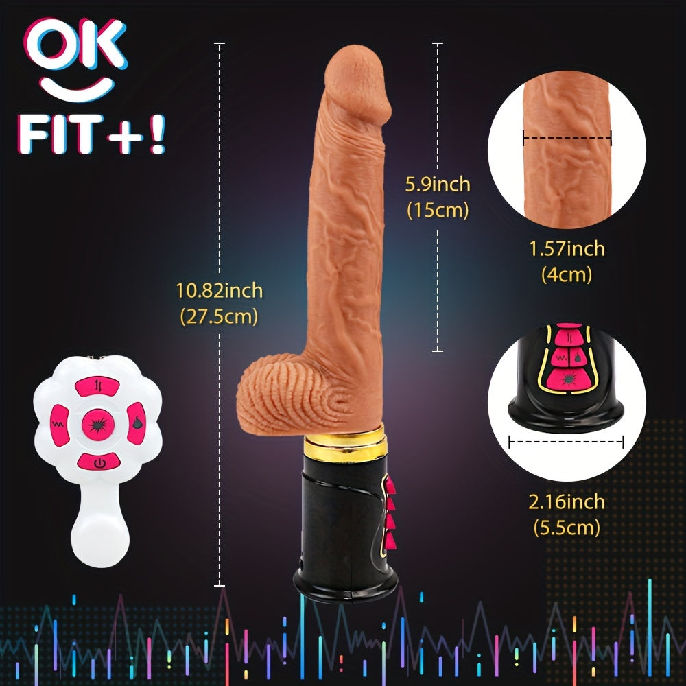 
                  
                    1pc Remote Control Thrusting Vibrating Dildo, Vibrator Sex Toy With 6 Thrusting Actions & 8 Vibration Modes,Strong Suction Cups, With Heating Function, Realistic Vibrating Dildos For G-spot And Anal Stimulation, Vibrating Dildo For Women Masturbation
                  
                